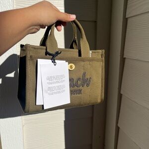 Coach cargo olive green cargo tote bag /crossbody bag